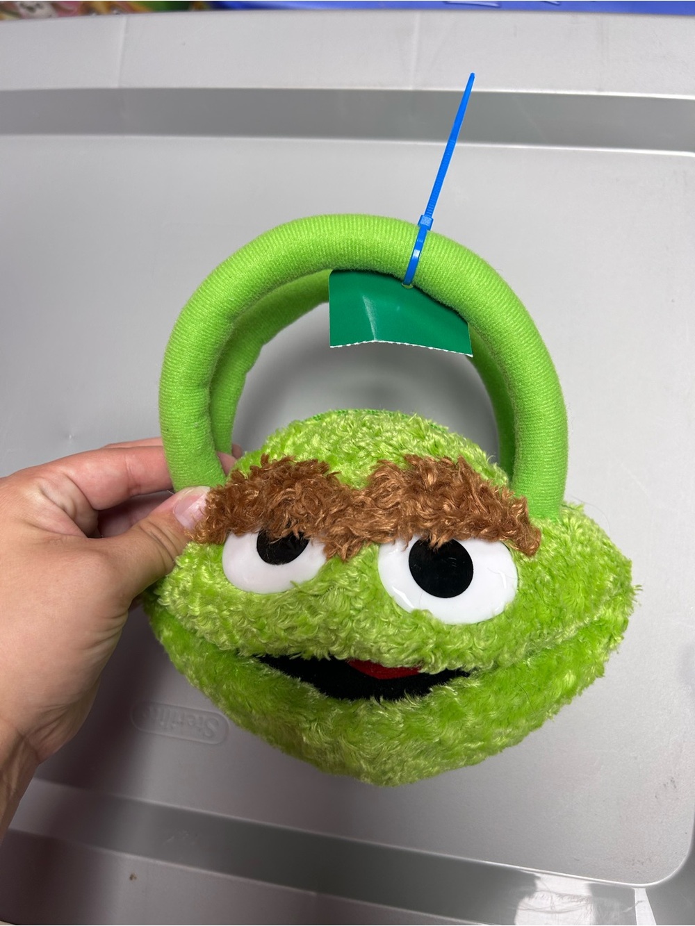 Y2K Sesame Street Green Oscar the Grouch Plush Kids Purse